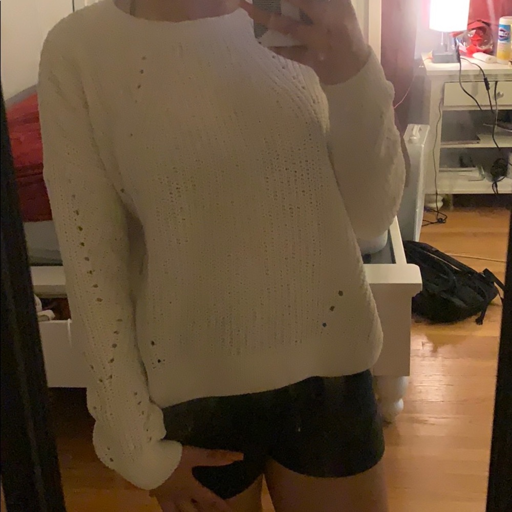 Cream color sweater over sized